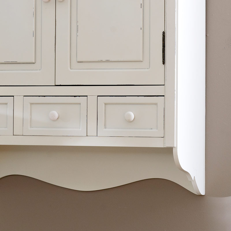 Wall Mounted Cupboard with Drawers lyon Range Melody
