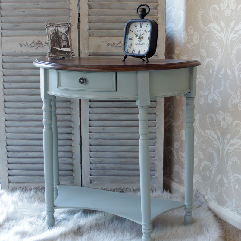 Portsmouth Range Grey Half Mood Console Table with Drawers Melody Maison®