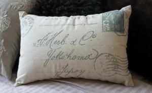 Postcard cushion