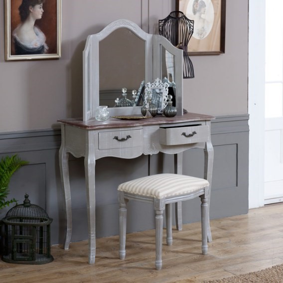 french grey dressing table set
