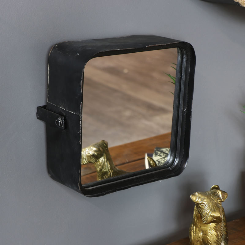 Industrial style mirror deals