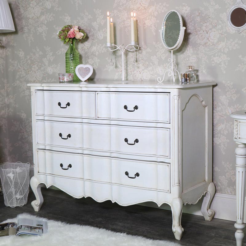 Cream Wardrobe, Dressing Table Set, Chest of Drawers, Pair of Bedsides - Limoges Range