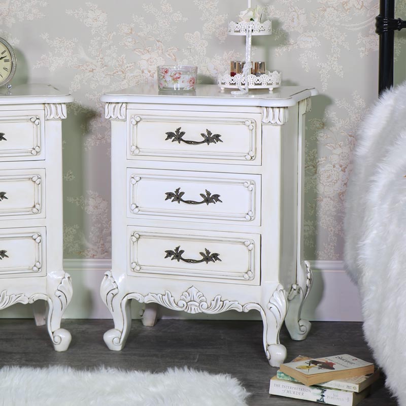 Cream Wardrobe, Dressing Table Set, Chest of Drawers, Pair of Bedsides - Limoges Range