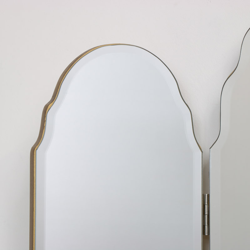 Arched Frameless Wall Mirror 40cm X 60cm, Curved Frameless Vanity Mirror