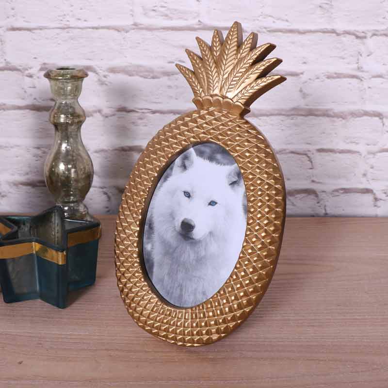 Antique Gold Pineapple Photograph Frame