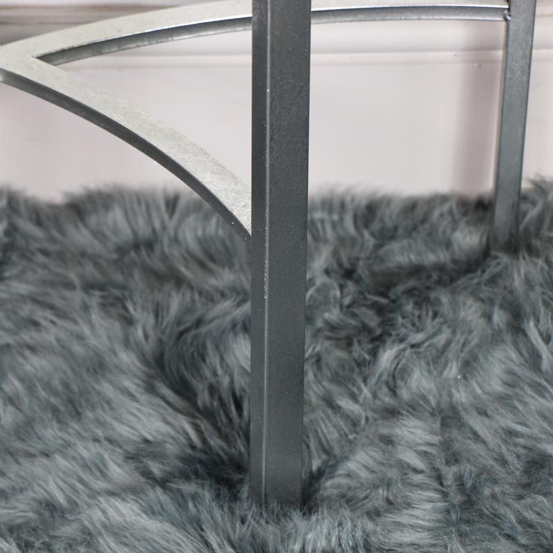 Antique Silver Mirrored Half Moon Console Table