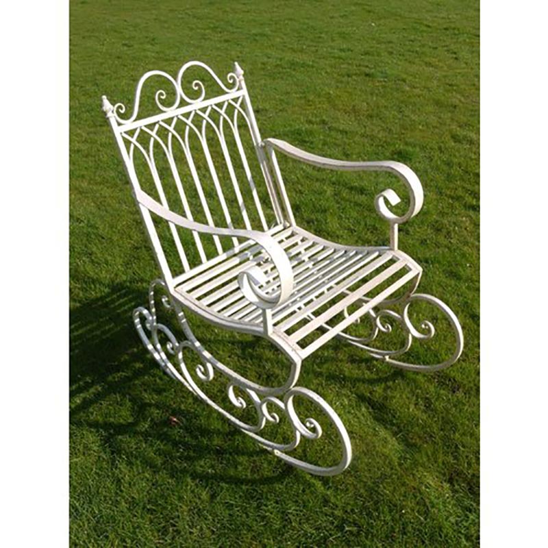 Antique White Garden Rocking Chair Melody Maison Antique White Garden Rocking Chair