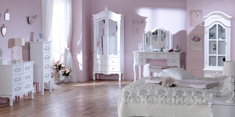 Antique White Mirrored Closet - Pays Blanc Range EX-SHOWROOM 0040