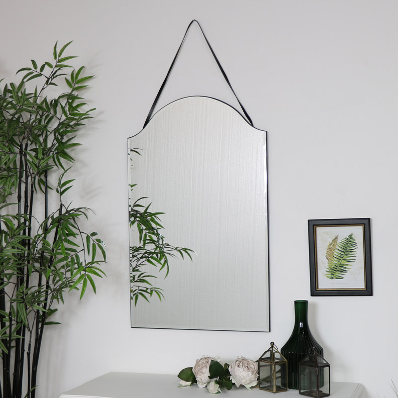Arched Triple Vanity Mirror 60cm, Curved Frameless Vanity Mirror