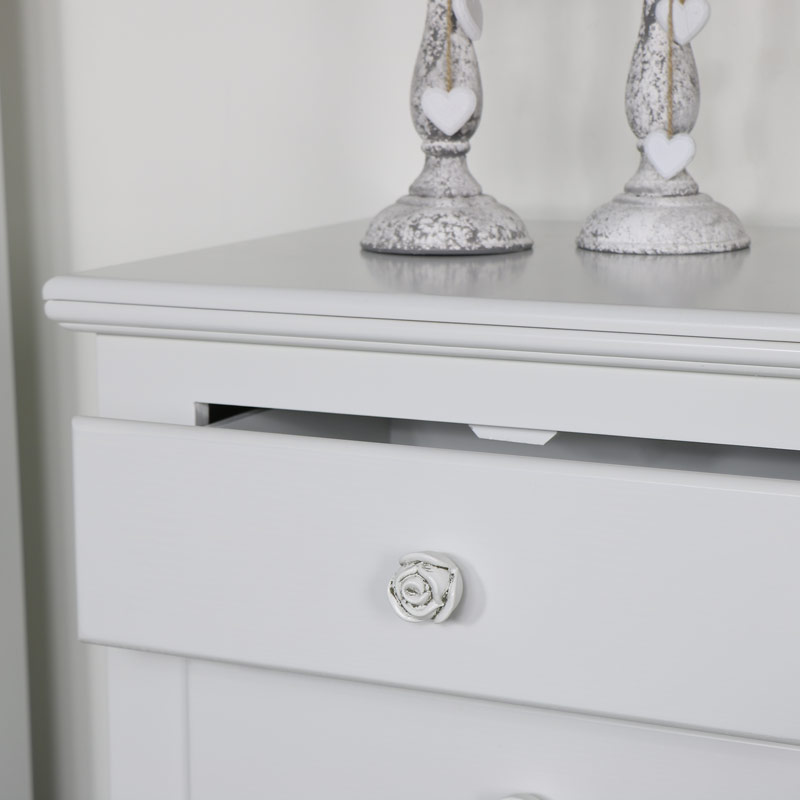 White French Bedroom Set Chest Drawer Single Wardrobe Clothing