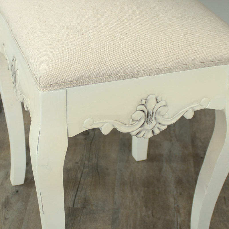 Belfort Range - Cream Padded Dressing Table Stool