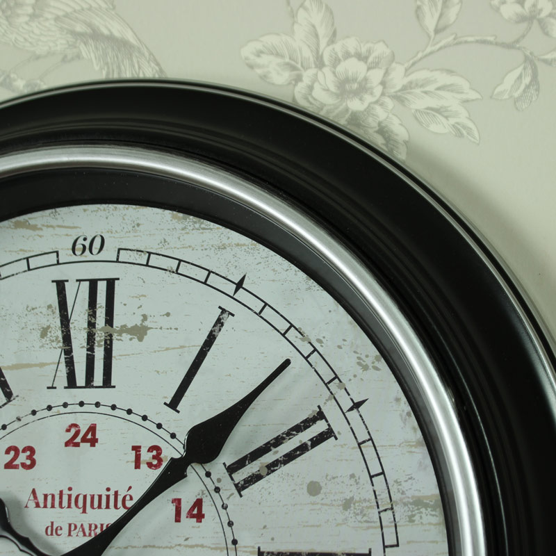 Black Antique Wall Clock