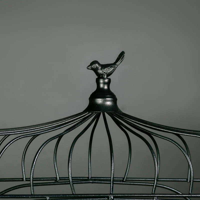 Black Metal Birdcage Display Shelf