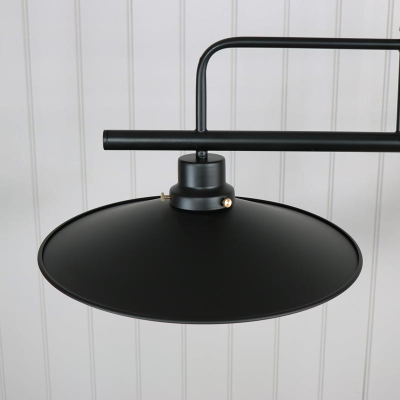 Black Metal Double Ceiling Light