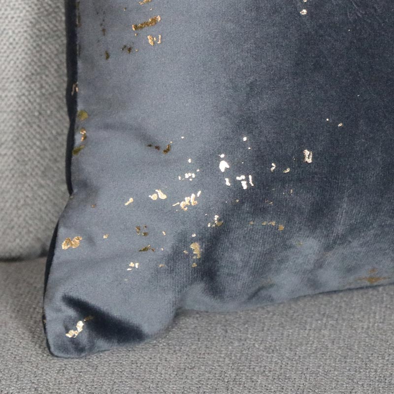 Grey Velvet Gold Foil Scatter Cushion