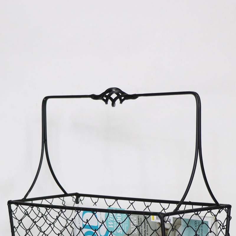 Black Vintage Magazine Rack 