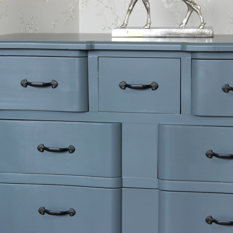 Boudoir Grey Range - Five Drawer Chest of Drawers