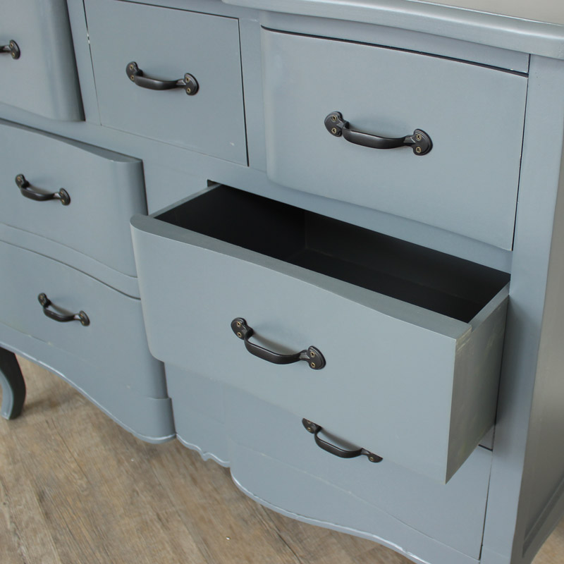 Boudoir Grey Range - Five Drawer Chest of Drawers