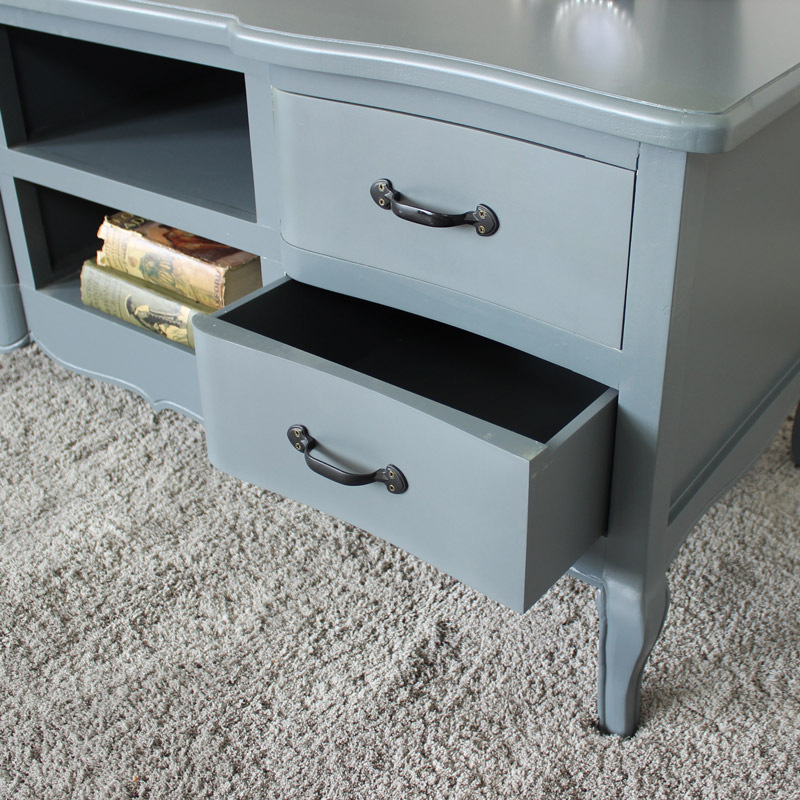 Boudoir Grey Range - Large TV Cabinet with Drawers