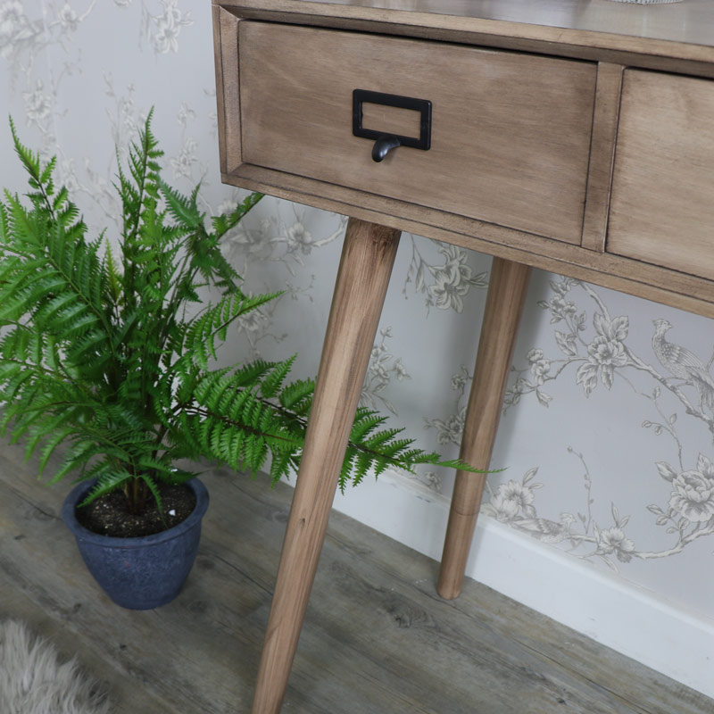 Brixham Range - Two Drawer Wooden Console Table
