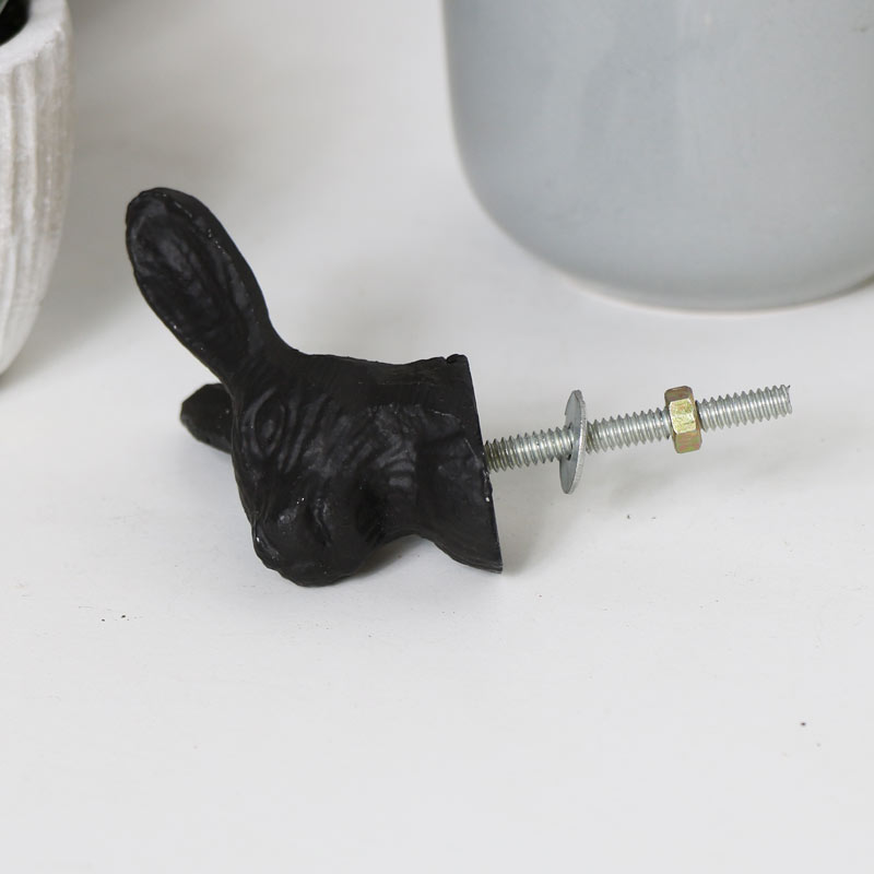 Brown Rabbit Head Drawer Knob