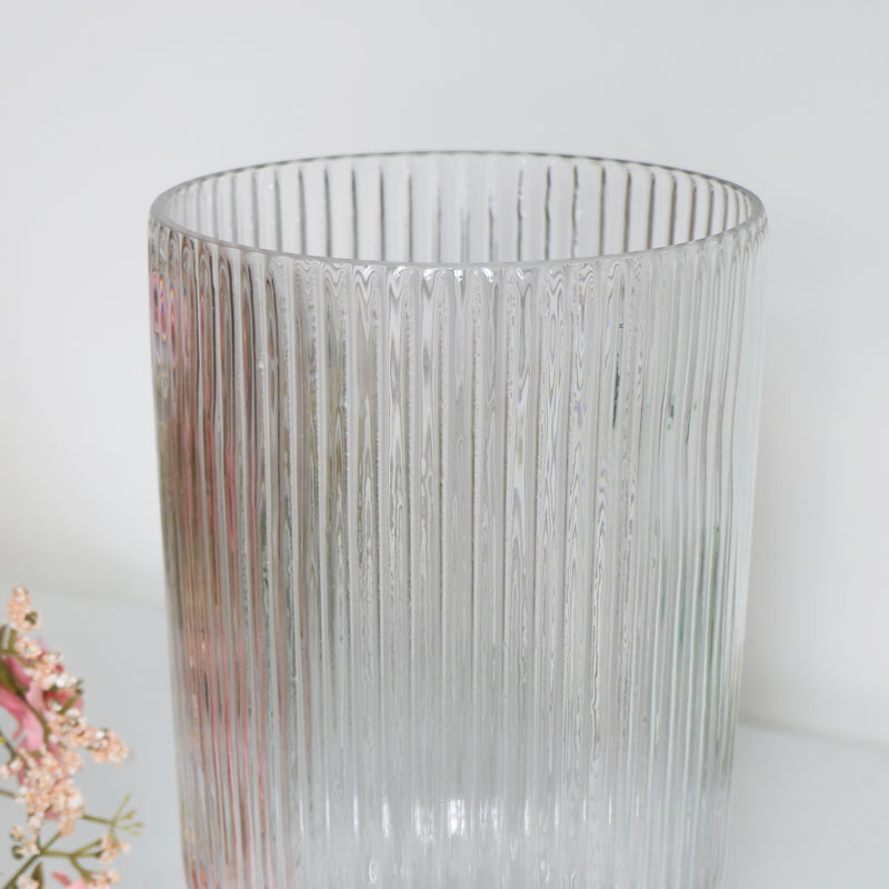 Clear Hurricane Glass Vase 