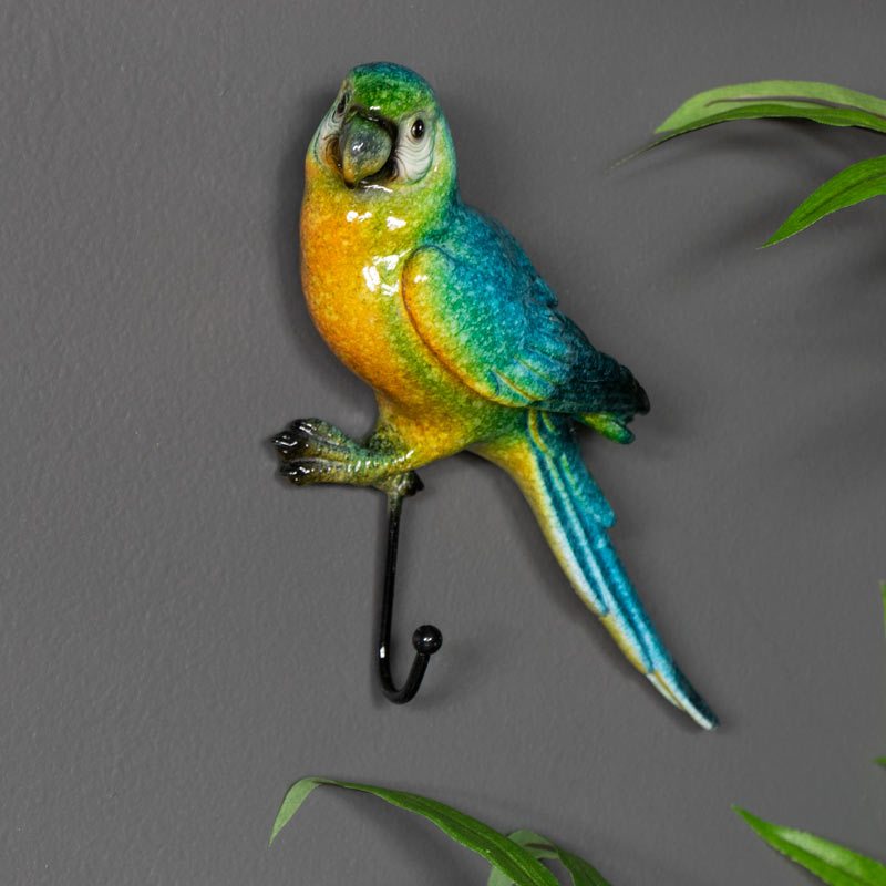 Colourful Parrot Key / Coat Hook