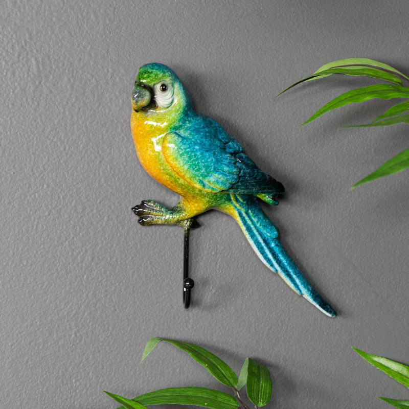 Colourful Parrot Key / Coat Hook