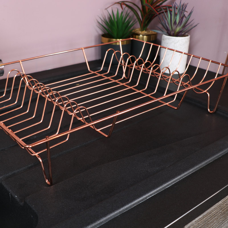 Copper Metal Dish Drainer