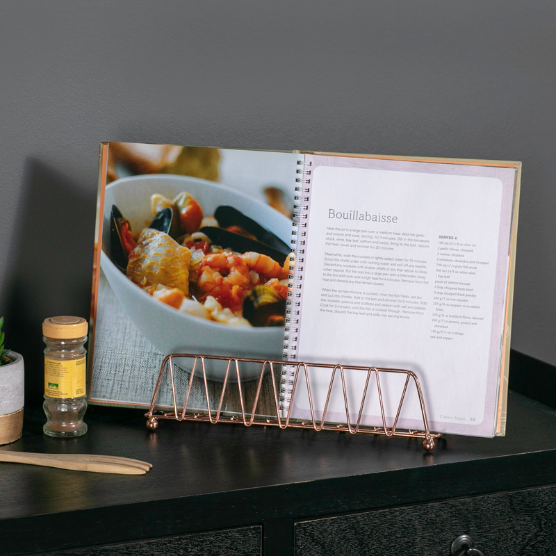 Copper Metal Tablet / Recipe Book Holder