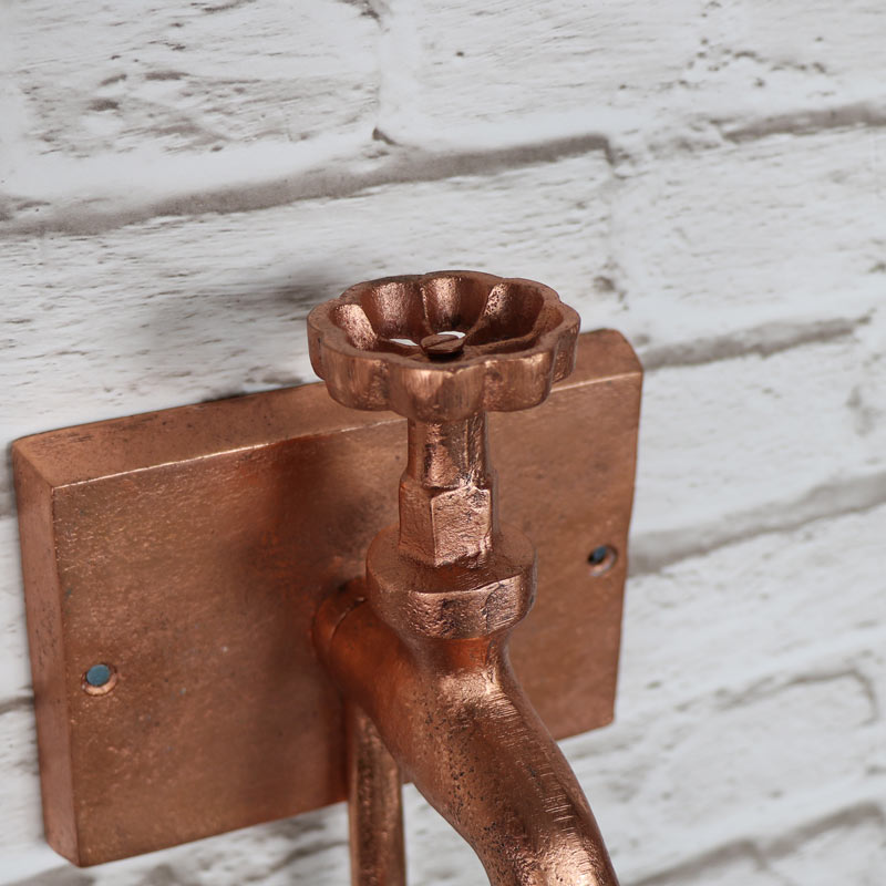 Copper Metal Tap Wall Hook