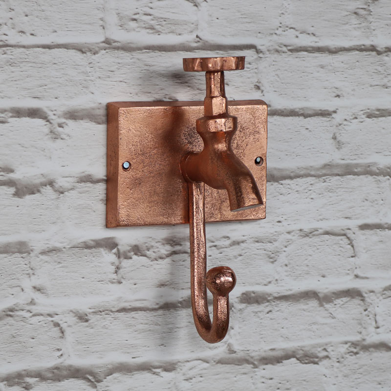 Copper Metal Tap Wall Hook