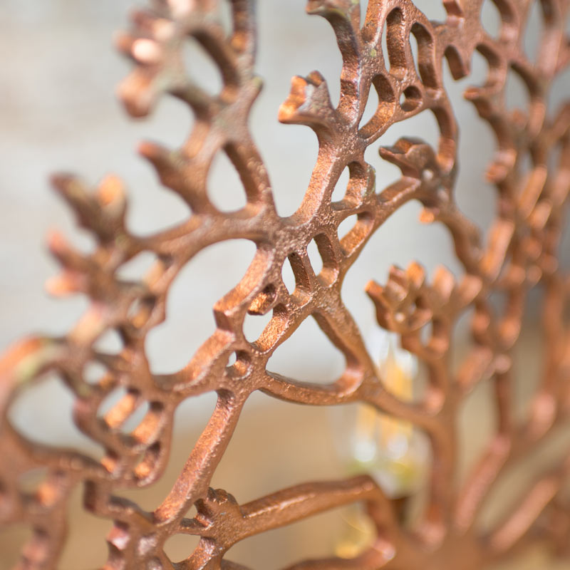 Copper Metal Tree of Life Lamp