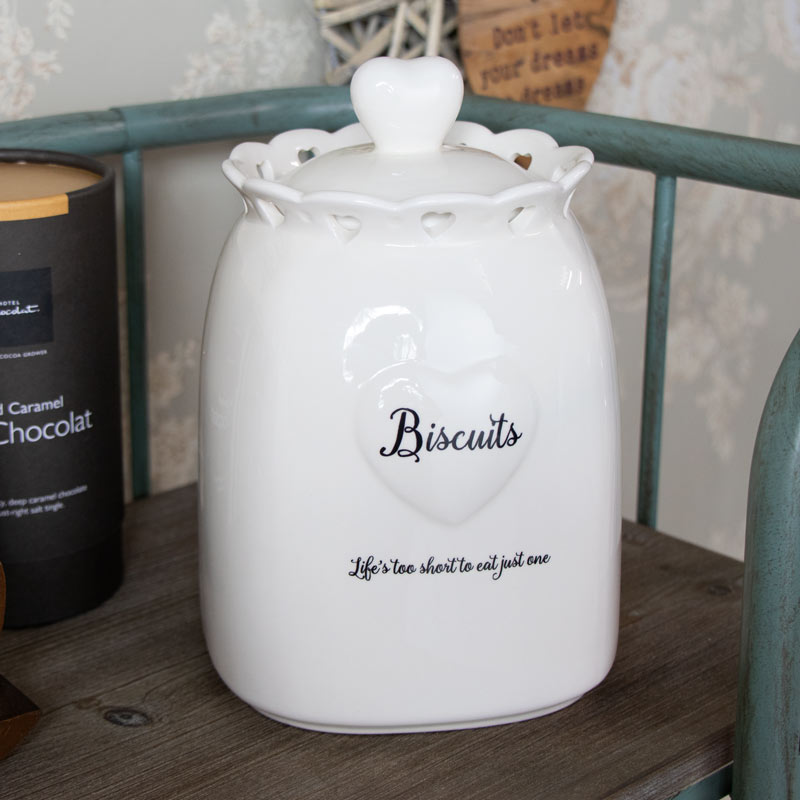 Country Heart Biscuit Jar