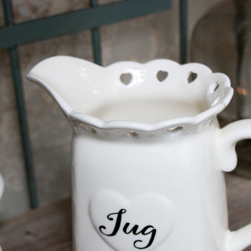 Cream Heart Milk Jug