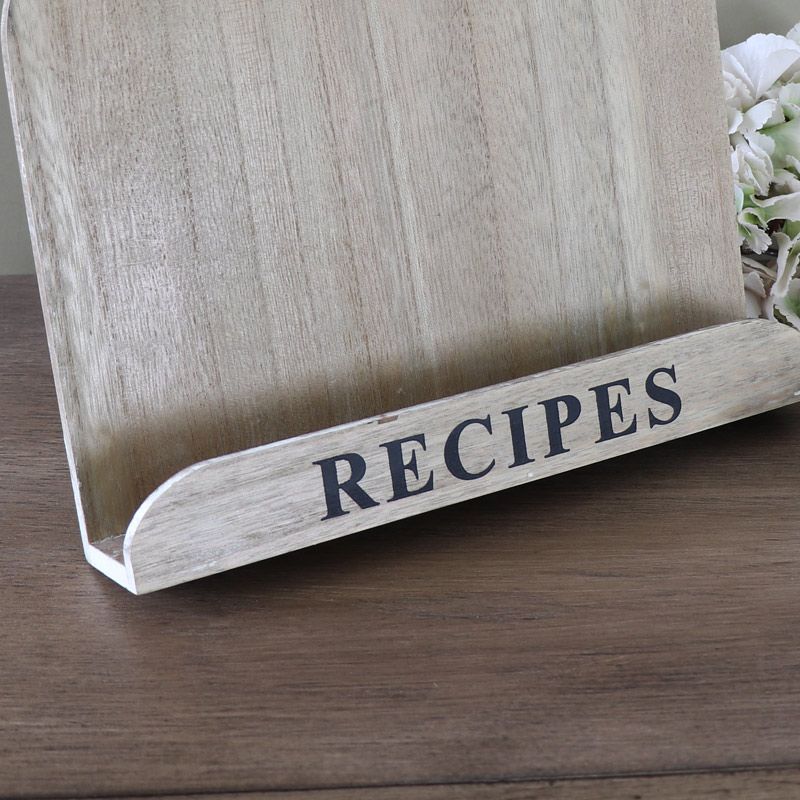 Country Kitchen Wooden Recipe Book Holder
