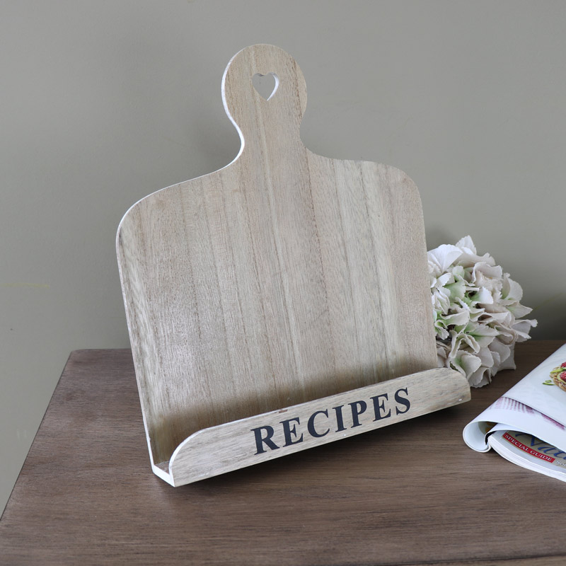 Country Kitchen Wooden Recipe Book Holder