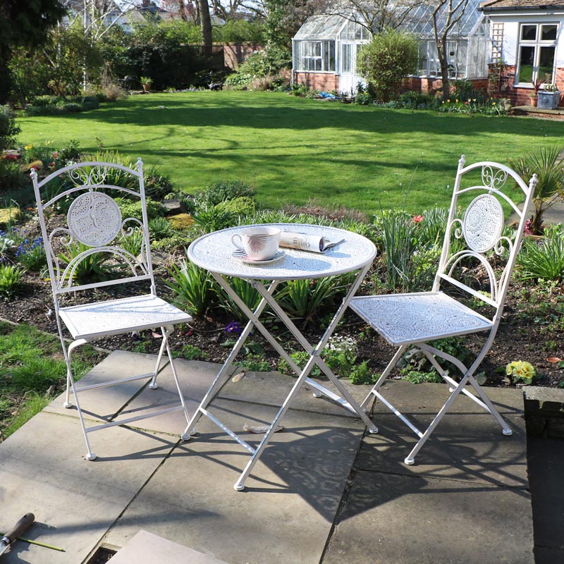 Seater Garden Bistro Set, Shabby Chic Outdoor Furniture