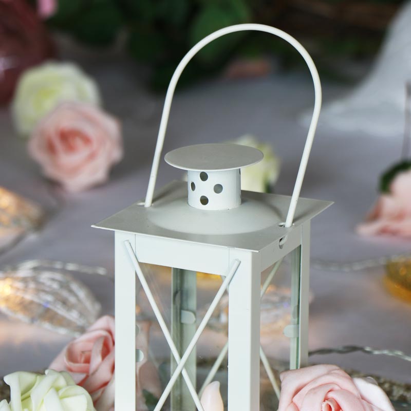 Cream LED Candle Lantern