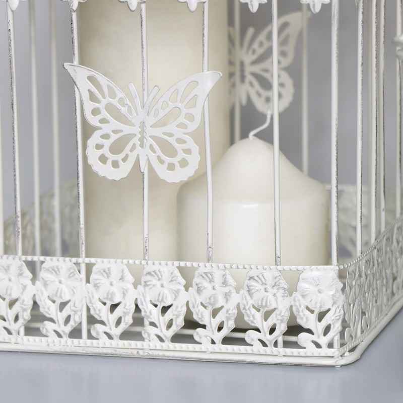 Cream Metal Birdcage Lanterns