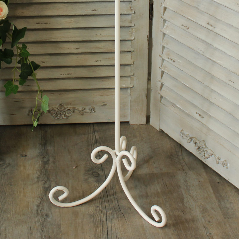 Cream Metal Toilet Roll Stand