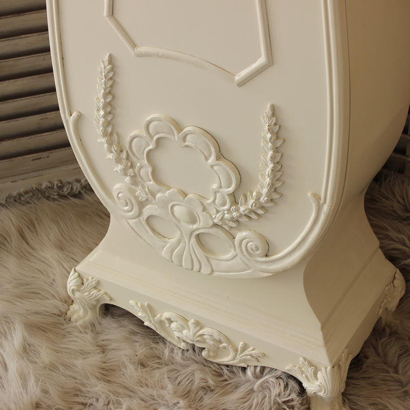 Cream Ornate Grandmother Clock