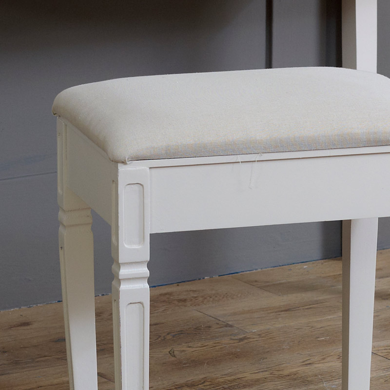 Cream Padded stool - Lyon Range
