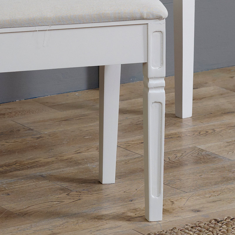 Cream Padded stool - Lyon Range