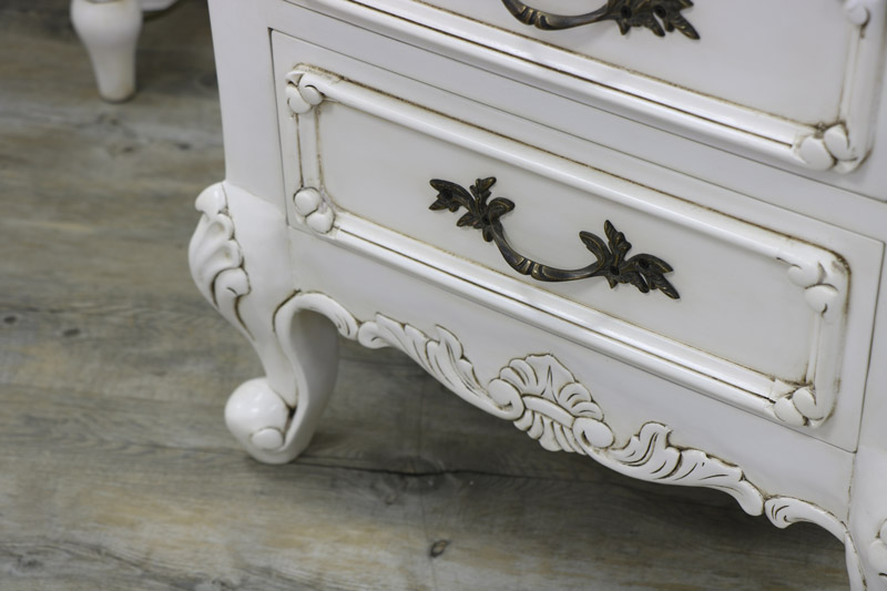 Cream Vintage Bedside Table - Limoges Range EX-SHOWROOM 3011