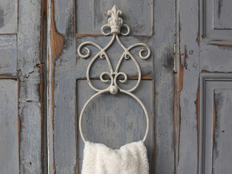 Cream Wall Mounted Towel Holder