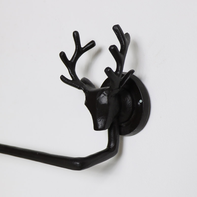 Dark Brown Stag Towel Rail