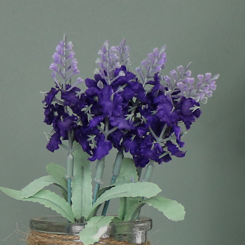 Dark Purple Lavender Arrangement in Glass Jar
