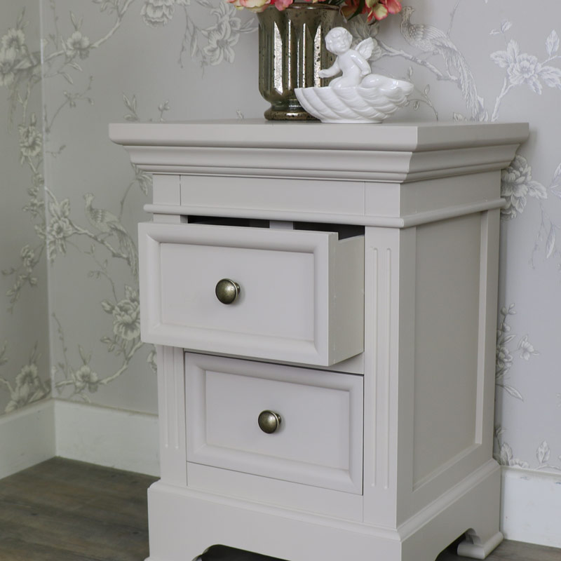 Daventry Range - Grey 2 Drawer Bedside Table