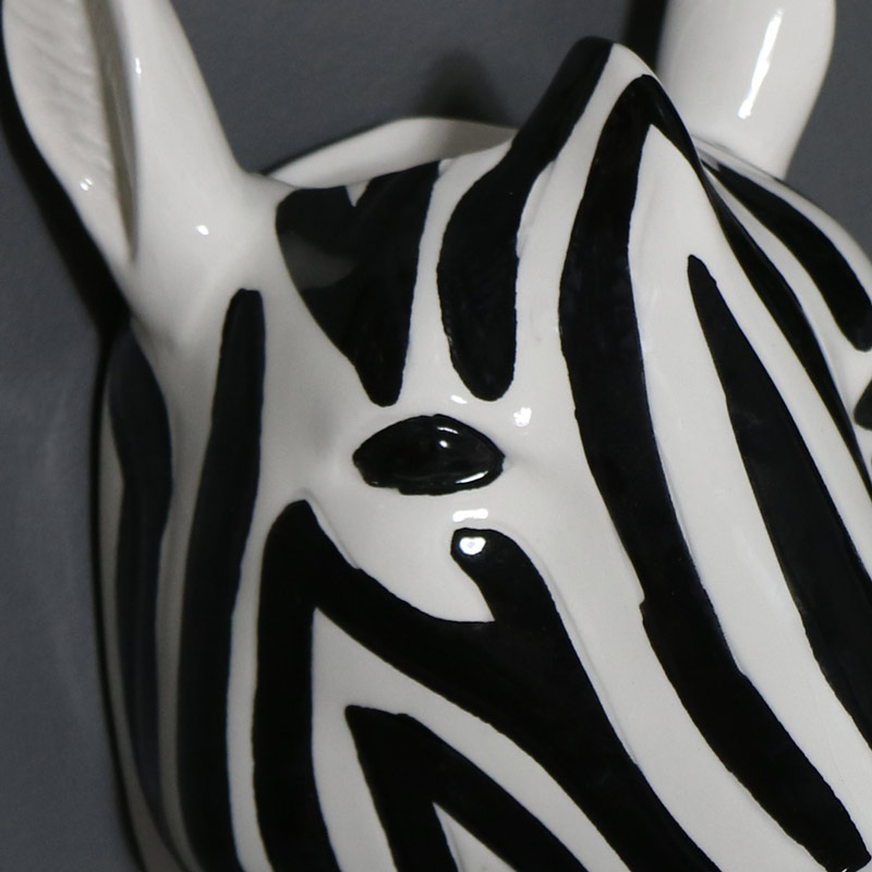 Decorative  Ceramic Wall Mounted Zebra Head